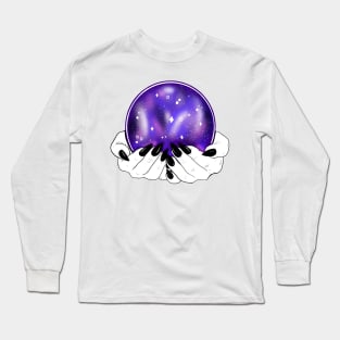 Galaxy Crystal Ball with Hands Long Sleeve T-Shirt